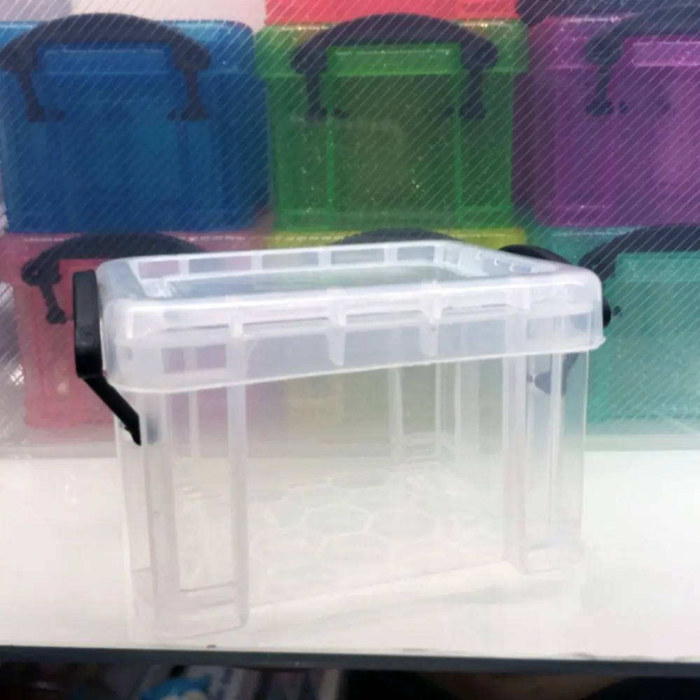 Candy Color Buckle Storage Box Desktop Sundries Organizer Cute Mini Jewelry Organizer Box Hair Clips Container