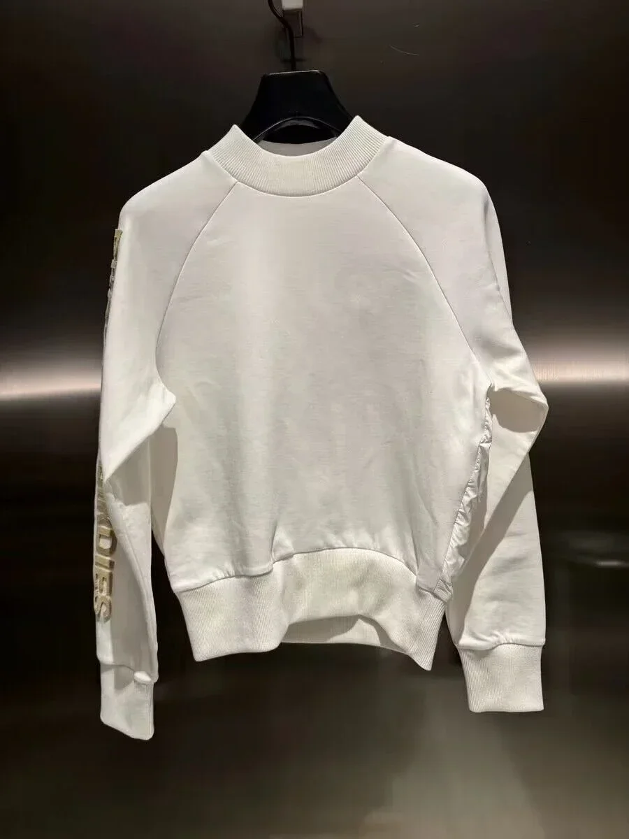 

2024 Spring New Golf Clothing Women's Sweater Versatile Slim Fit Spliced Round Neck Long Sleeved Top
