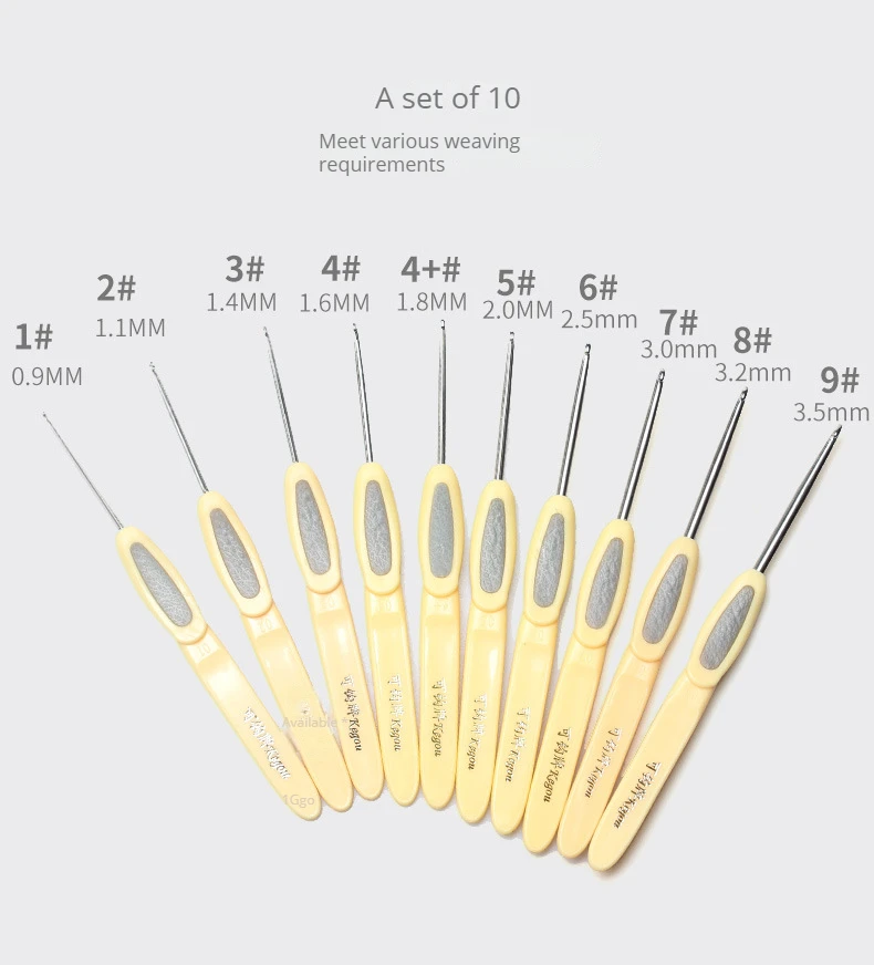 KeGou-Non-Slip Handle, Front Hook Knitting Tool, Chaozhou, 10Pcs