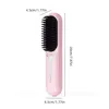 Adjustable Temperature Hair Brush Cordless Hair Straightener Brush with Fast Heating Negative Ions for Fluffy Curly for Electric 6