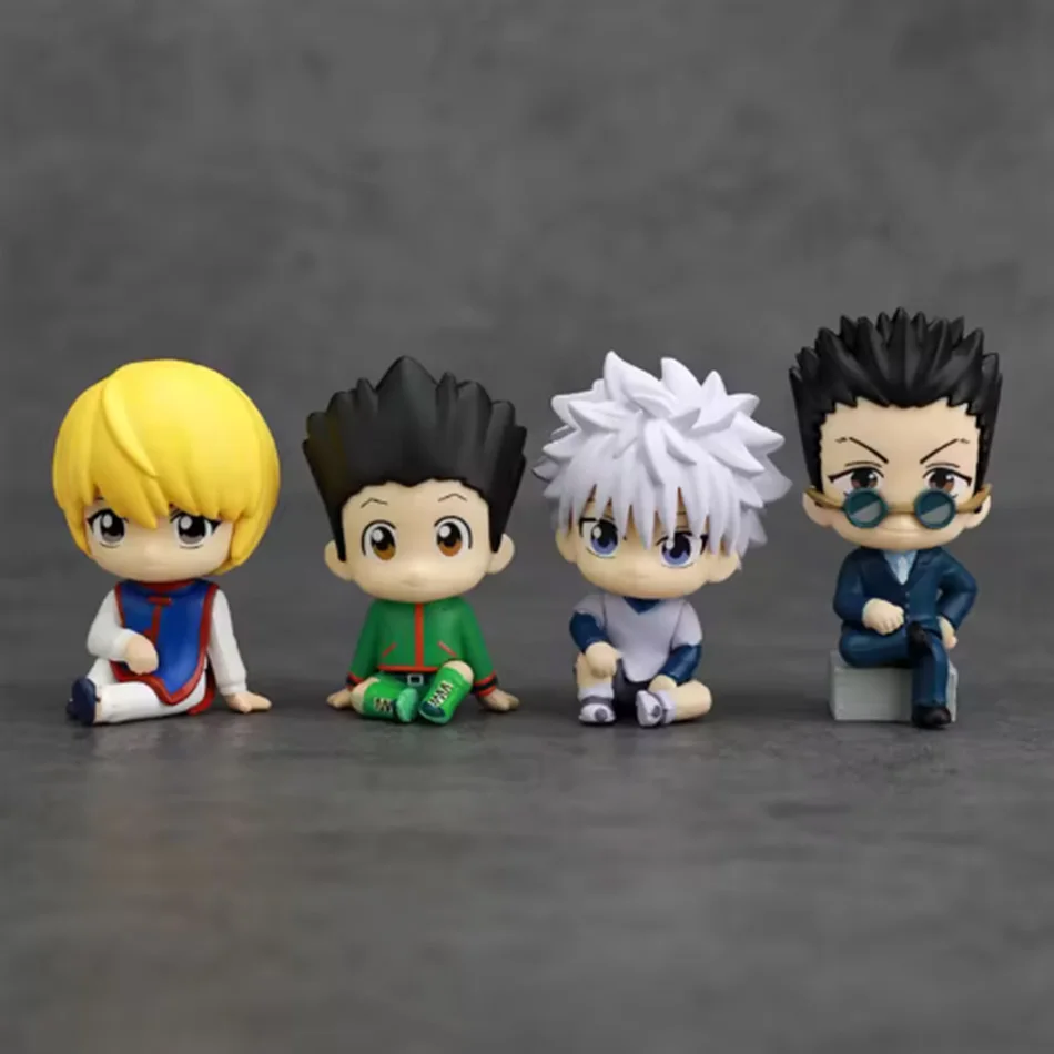 Anime Figure Collection: Killua Zoldyck, Kurapika, Hisoka, and Feitan Miniature Figures