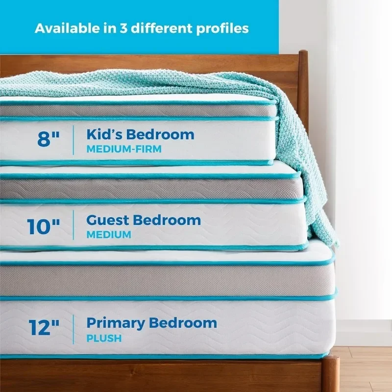 Linenspa 8 Inch Memory Foam and Spring Hybrid Mattress - Medium Firm Feel - Bed in a Box - Quality Comfort and Adaptive Support 6