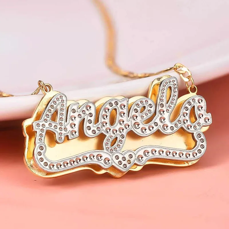 Custom Made Laser Cutting Best Man Personalized Chain Ladies Teenage Bride Dating Anniversary Luxury Child Cute High Quality