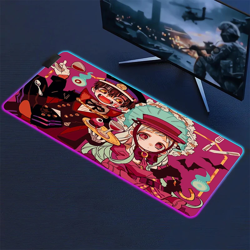 

Hanako Kun Gamer Cabinet Mousepad Rgb Mouse Pad Desk Mat Pc Gaming Accessories Keyboard Mats Setup Office Mechanical Xxl Anime