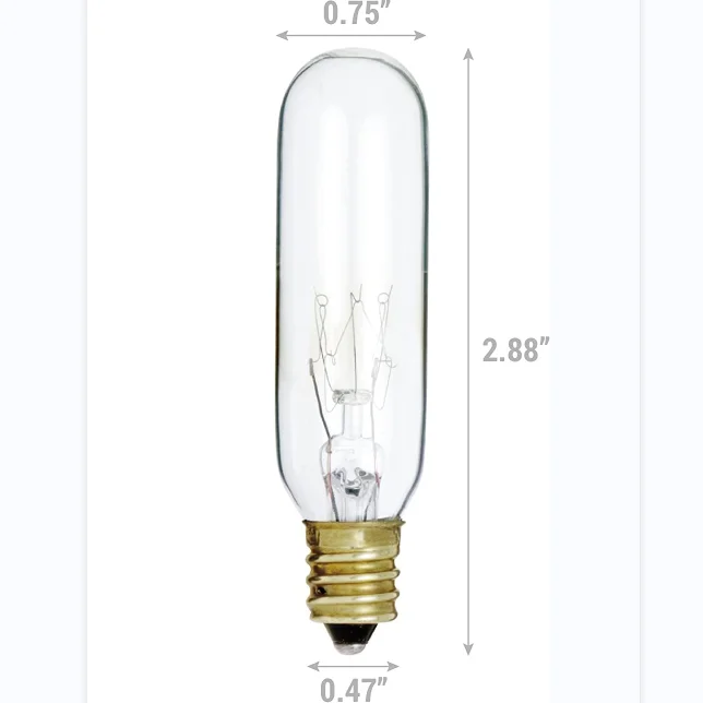 RHAFAYRE - Bombilla incandescente de repuesto para campana de 40 W, E14 T25  LED 4 W, bombilla