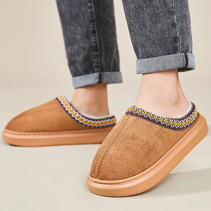 Boots Women Trends 2025 Slip On Fur Boots Women's Winter Footwear Ankle Boots For Winter Shoes Woman Brown Snow Botas Mujer