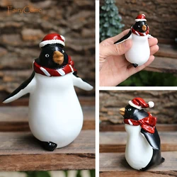 Festive Resin Mailbox Ornament with Puppy (Big Penguin 9cm tall)