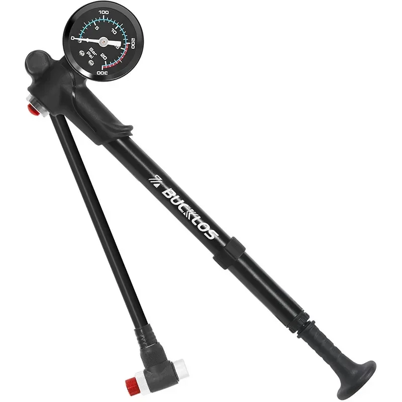 Mountain Bicycle Air Shock Pump with Gauge for Fork Rear Suspension Bike Tire In