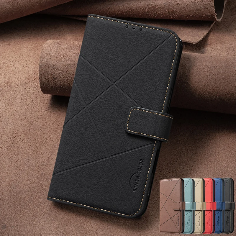 RFID Blocking Leather Wallet Flip Case - Premium Phone Cover and Protective Bag