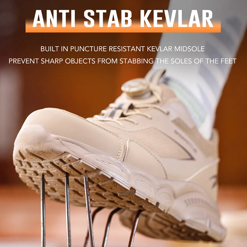 Scarpe Antinfortunistiche Leggere Da Donna SPIEZ – Punta Composita, Antiforatura, Traspiranti, Slip-on Con Lacci Regolabili