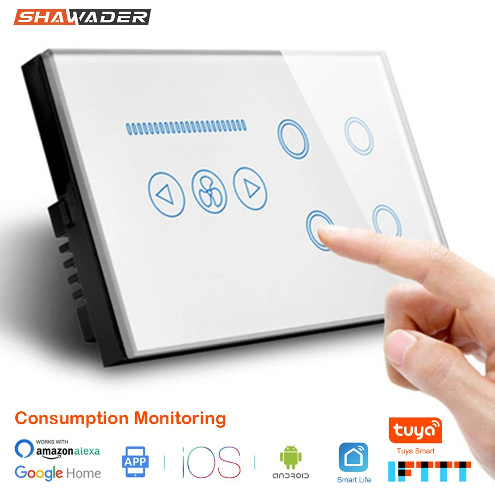 Interruttore Smart Touch Screen 4'' Tuya - Controllo WiFi Per Casa Domotica, Musica