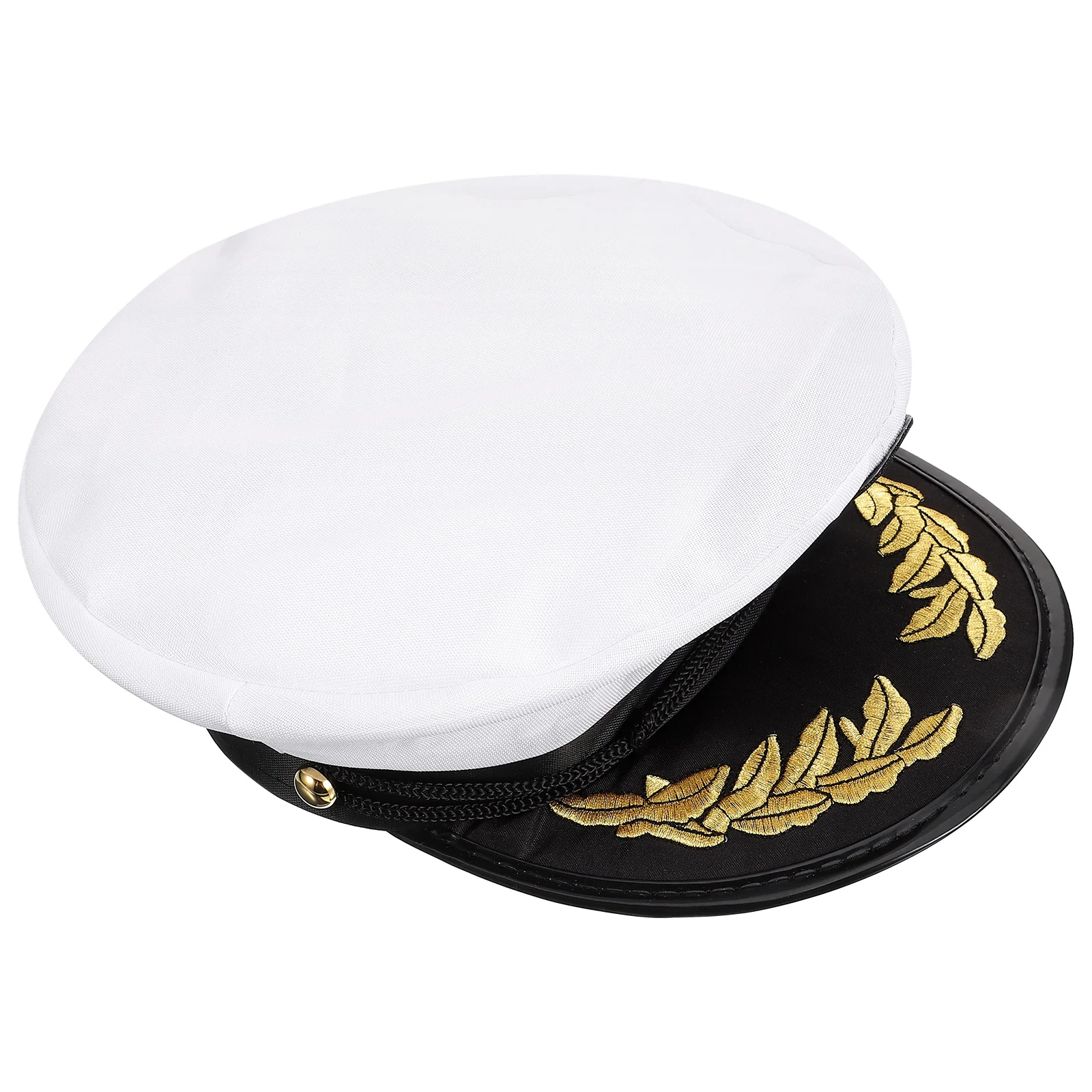 

Adult Yacht Boat Ship Sailor Captain Costume Hat Navy Marine Admiral 3D Embroidered Captain Hat Party Decoration