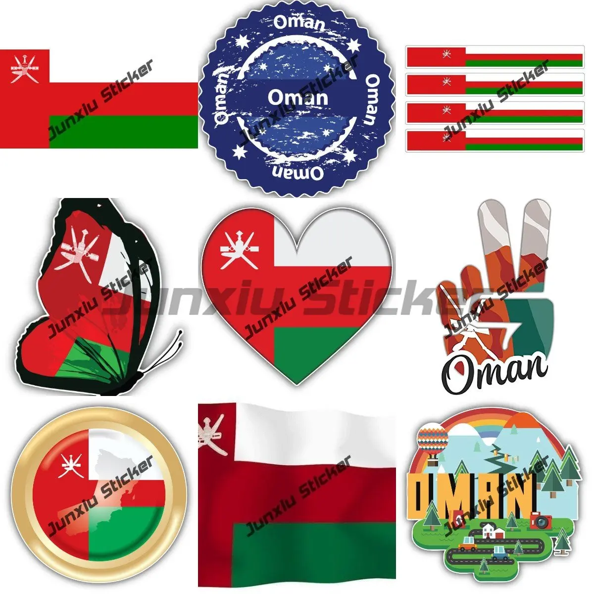 

Oman Stickers Stripe Motorcycle Racing Decal Personality Oman Victory Decal for Cars Rear Window Trunk Vehicle Stickers Cartoon
