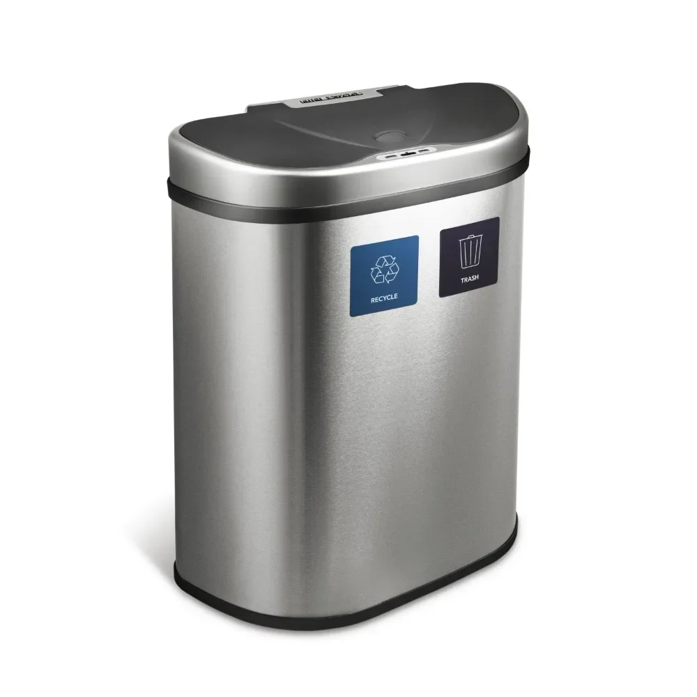 

Trash Can Kitchen Bin 18.5 Gal / 70 L Motion Sensor Stainless Steel Kitchen Trash Can Bucket Garbage Bathroom Dump Litter Bins