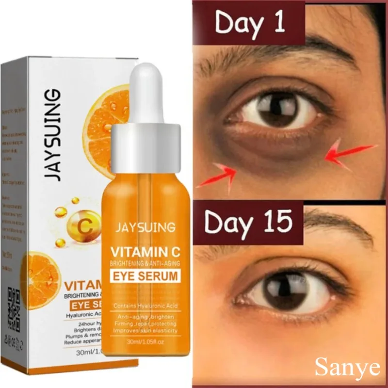 

Vitamin C Remove Dark Circles Eye Serum Fade Fine Line Anti-Wrinkle Cream Anti Eye Bag Puffiness Essence Anti-Aging Firming Care