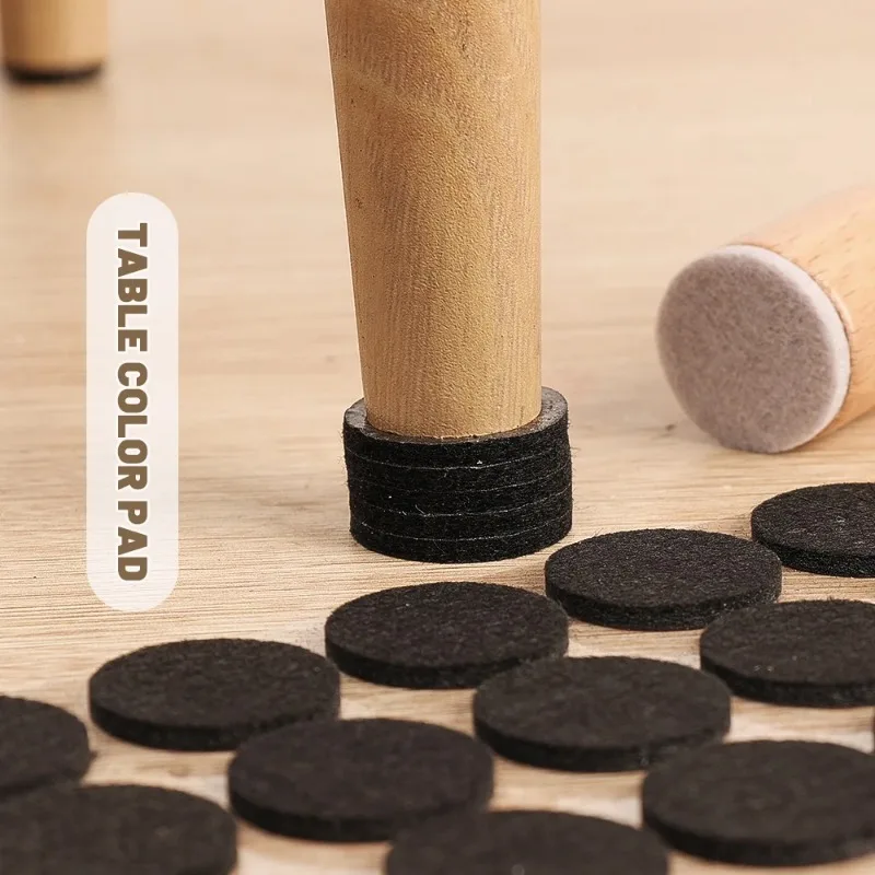 Self-Adhesive Felt Chair Leg Pads - Floor Scratch Protector Mat for Furniture Legs, Round Bottom Anti-Scratch Pads, Set of 180/18 Pieces