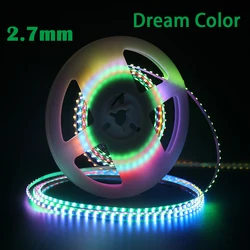Ultra - Thin RGB LED Strip Lights - Color - Changing Flexible Lighting with 160 LEDs (2.7mm)