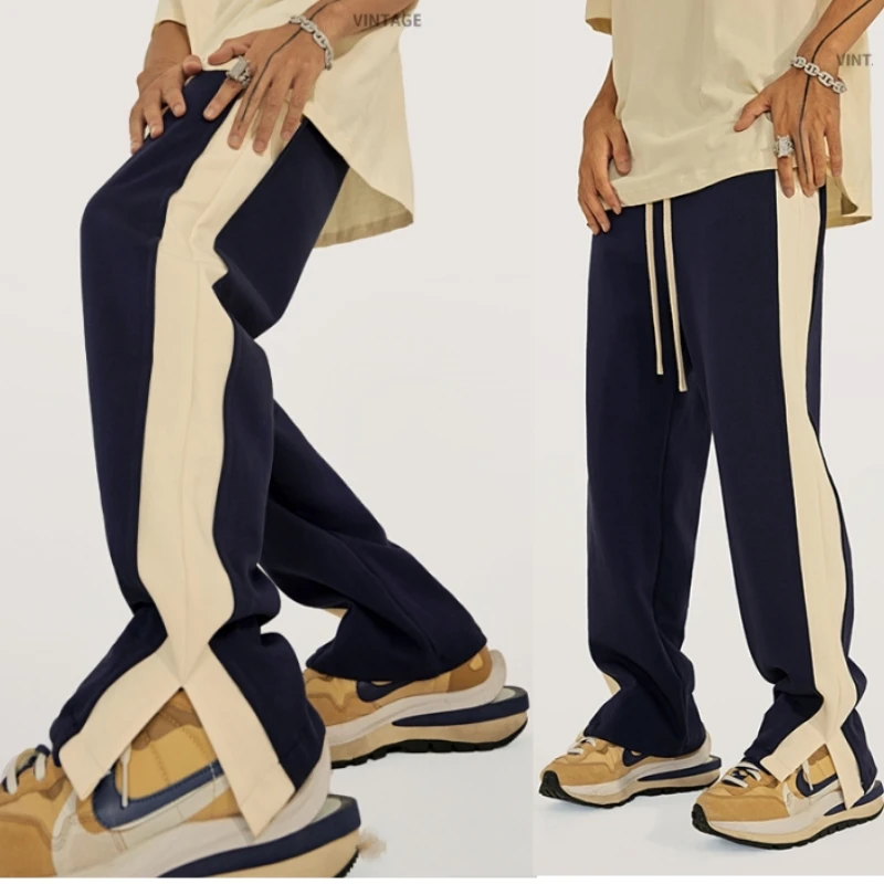 

Hiphop Leader Oversize Hip Hop Cotton Stitch Sweatpants Men Harem Cargo Kanye West Limited The Last Of Us Pants Traf Pantalones