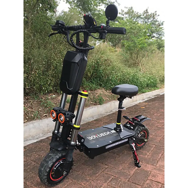 

5600W Off-Road 11" Wheel Electric Scooters For Adults with Seat Dual Motor 60V 85KM/H Folding E Scooter