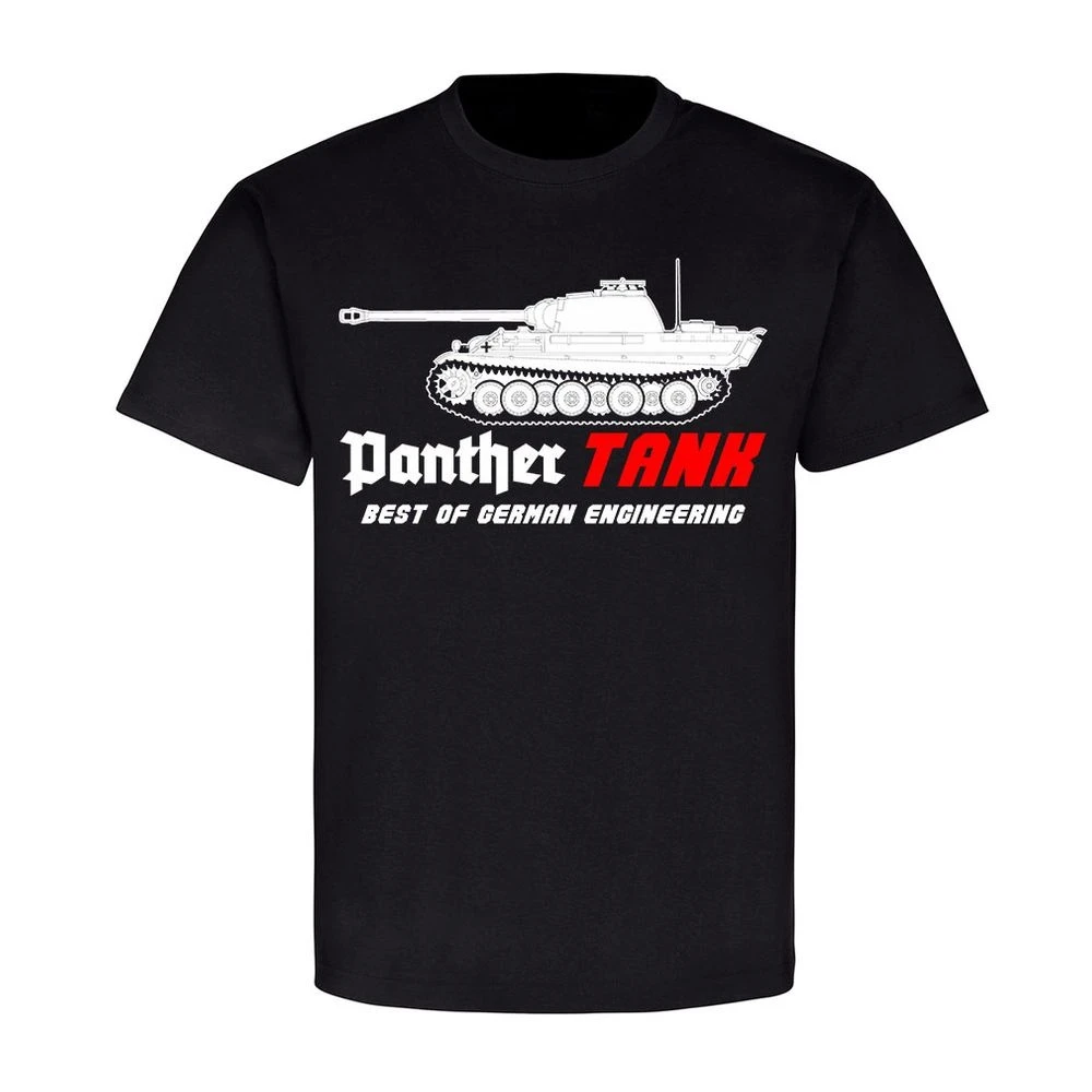 

Panther Tank Best of German Engineering. Panzer Panzerkampfwagen T-Shirt. Premium Cotton Short Sleeve O-Neck T Shirt