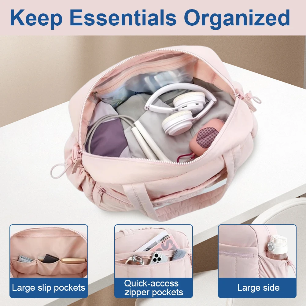 Women Gym Tote Bag with Wet Pocket Carry-On Luggage Bag