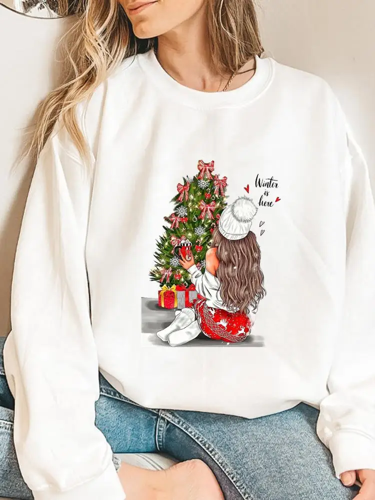 

Cartoon Trend Festival 90s Trend Women Ladies Print Holiday Pullovers Christmas New Year Fashion Clothing Graphic Sweatshirts