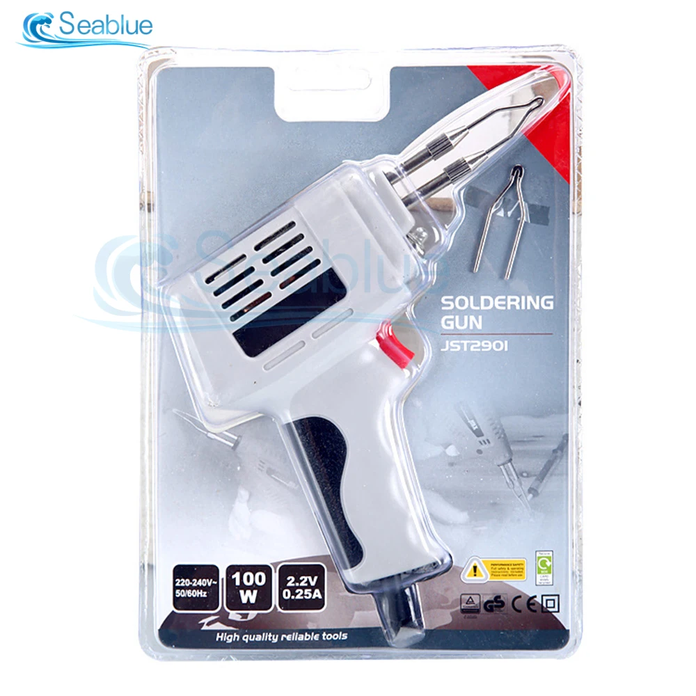 산업용 고전력 전기 철 용접 100W 220V 납땜 총 토치 용접 수리 도구 EU 플러그 뜨거운 공기 열 총