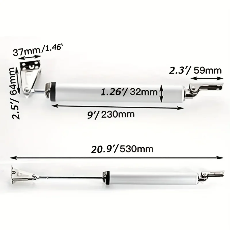 Automatic door soft close 90 degrees door closer 35KG pneumatic adjustable speed positioning stop door stopper door closer