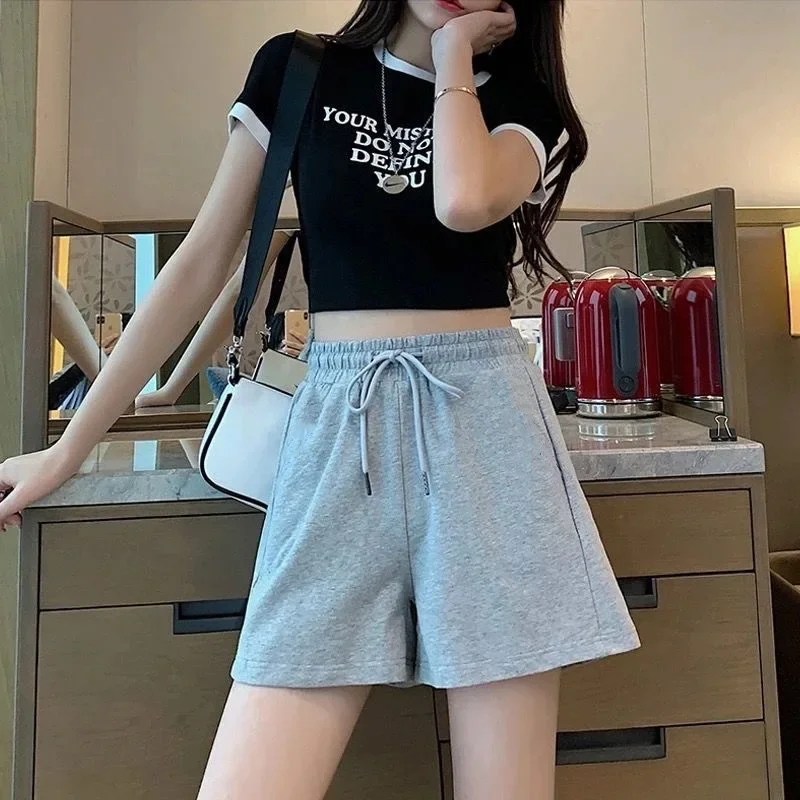 New Summer Casual Beach Ladies Girl Streetwear Female Women Fitness Joggers Sports Running Breathable Plus Size Shorts Pants