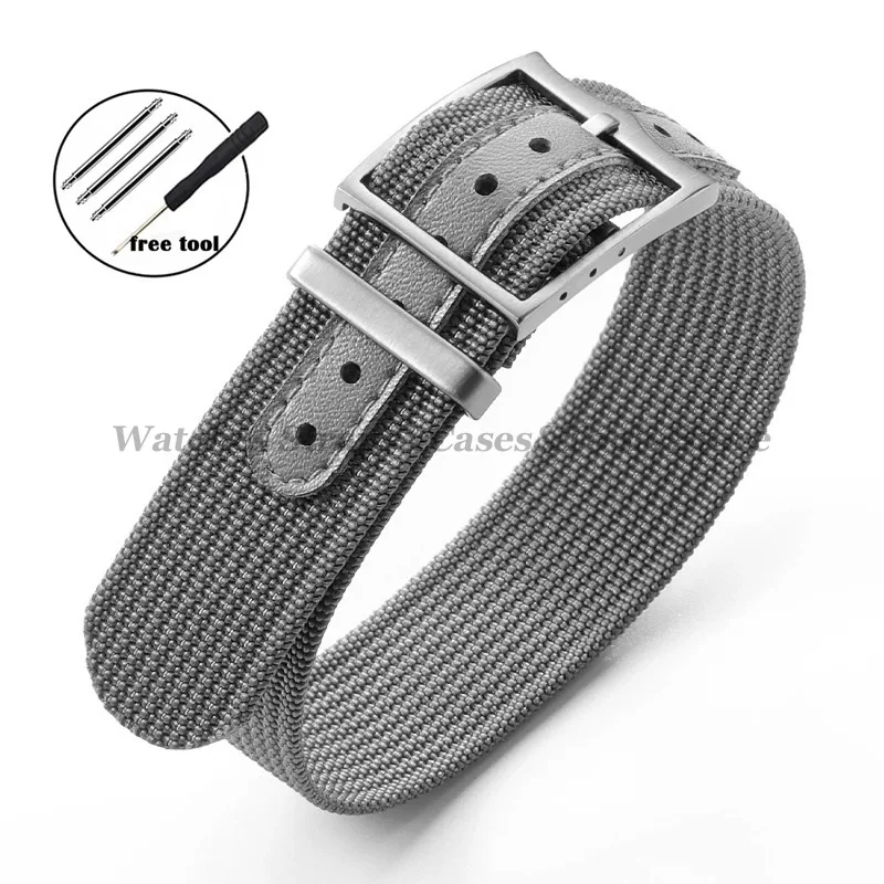 Versatile Sport Waterproof Canvas Nylon Watch Strap - Men's & Women's Replacement Watchband