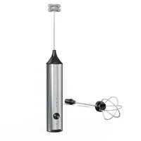 2in1 Electric Egg Beater USB Rechargeable Milk Frother Whisk Coffee Mixer Double Heads Milk Frothers Baking Stirrer Food Blender 1