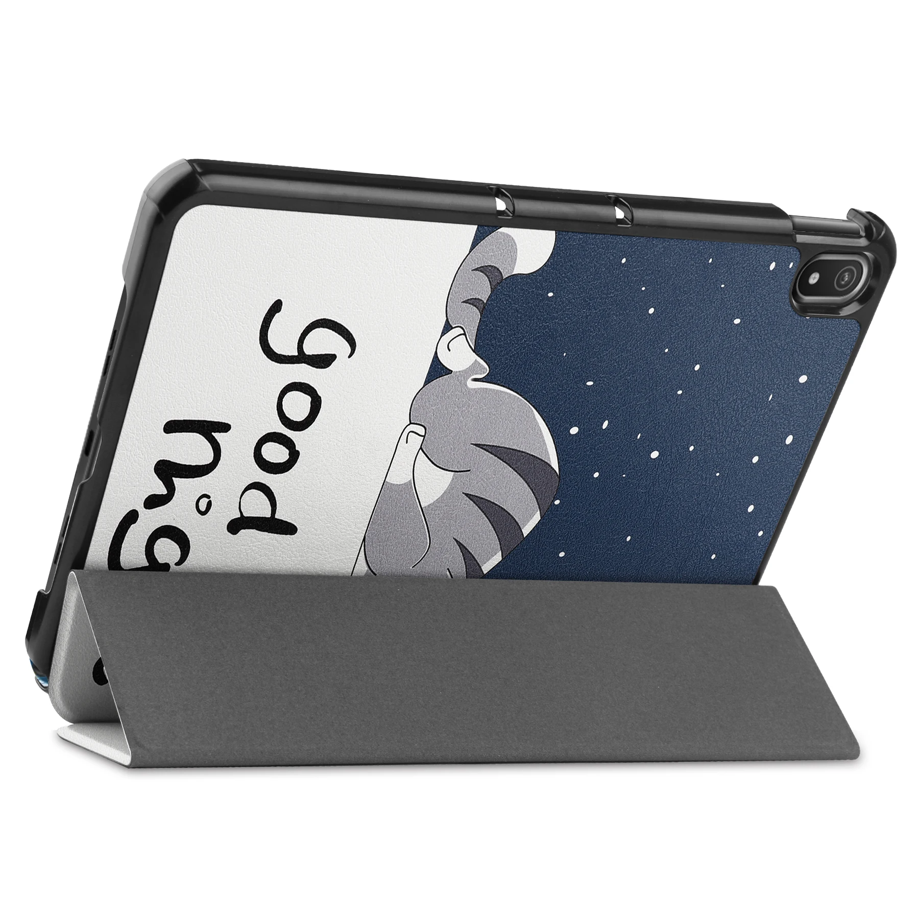 Elegant PU Leather Tri-Folding Magnetic Flip Smart Cover