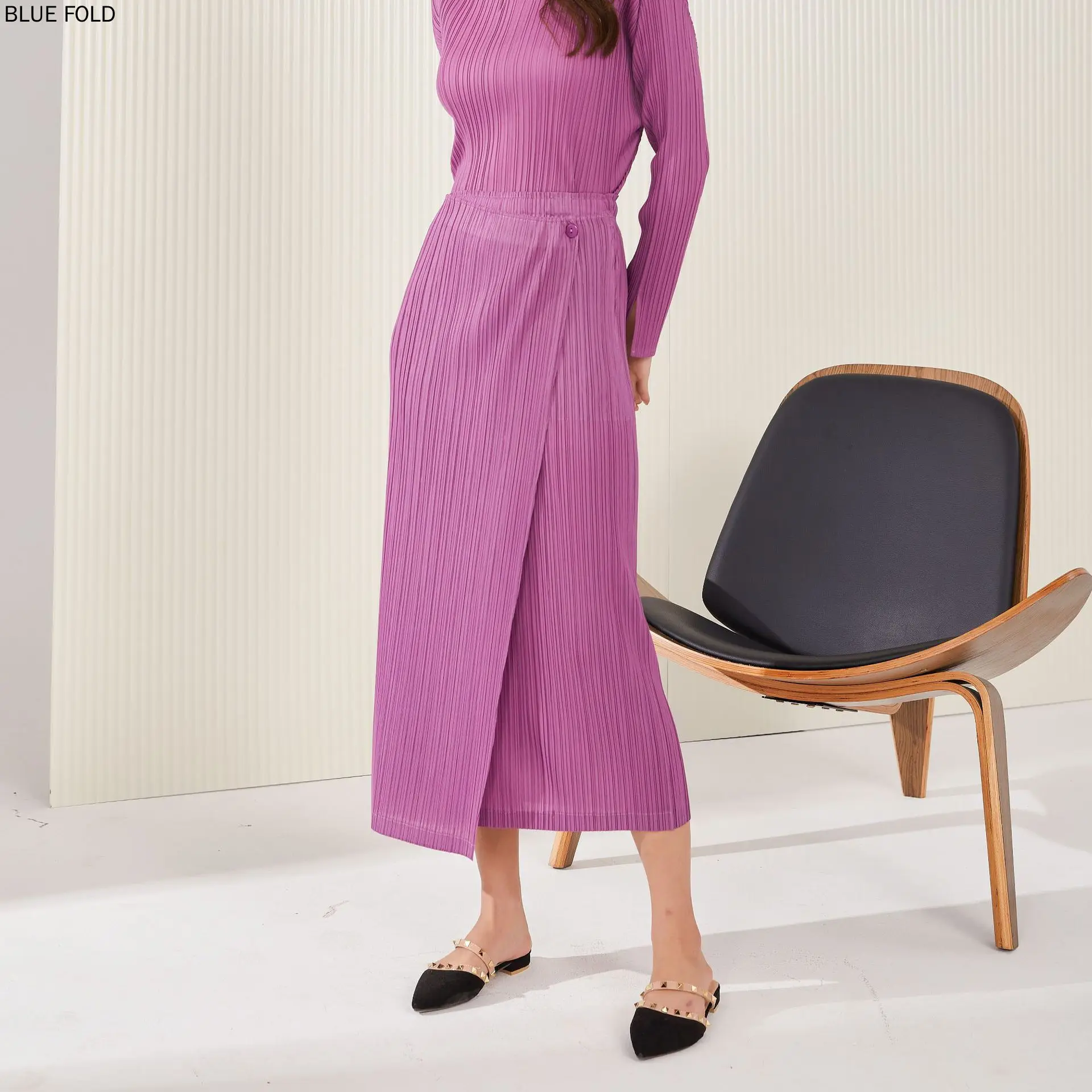 

Miyake Pleated Straight Skirt, Comfortable, Casual, Versatile, Temperament, Commuting, Early Spring Style