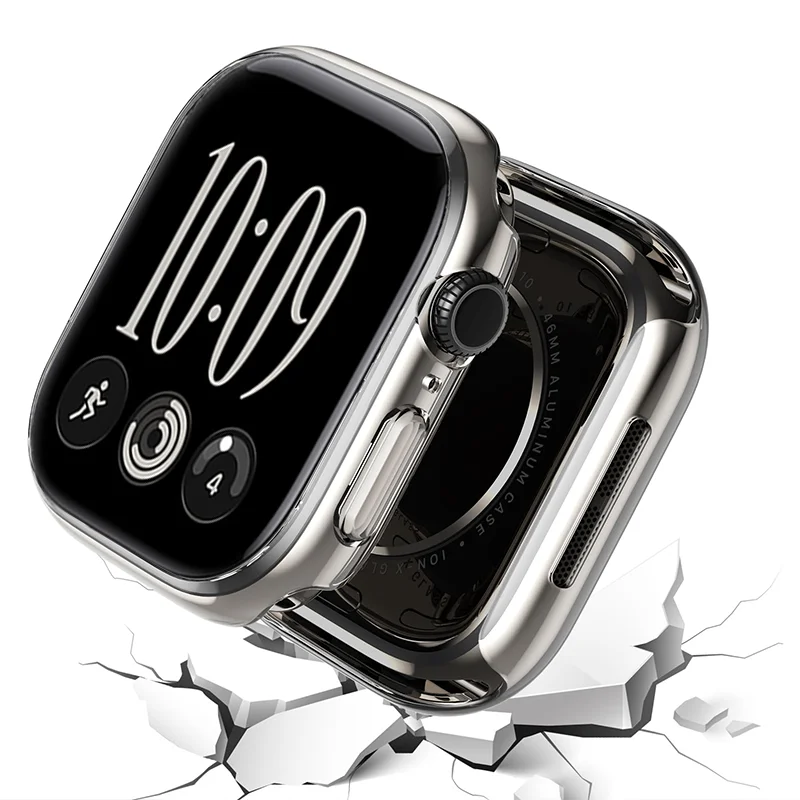 Enhanced PC Full Cover Watch Case with Tempered Glass Screen Protector, Anti‑Scratch Shell