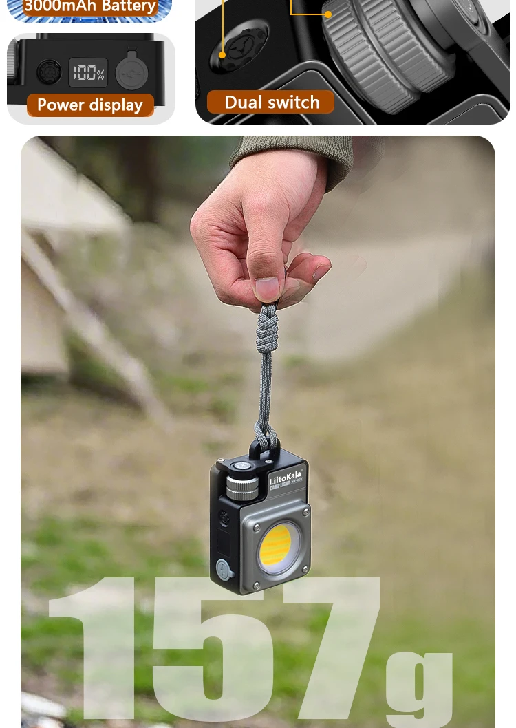 Led Camping Lantern Portable Waterproof With Infinite Dimming_voghion.com