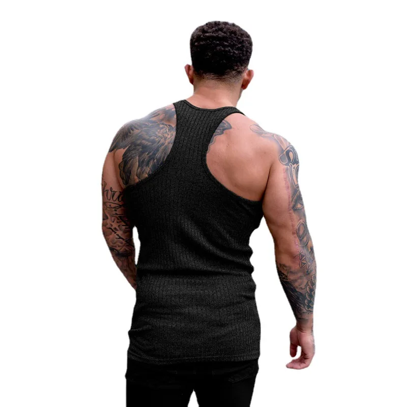 AMZSPORT Set Da 2 Pezzi Canotta Uomo Tank Top Canottiera Senza Maniche Maglietta Da Ginnastica Per Fitness Palestra Bodybuilding E Allenamento Workout Bianco S - Foto 3
