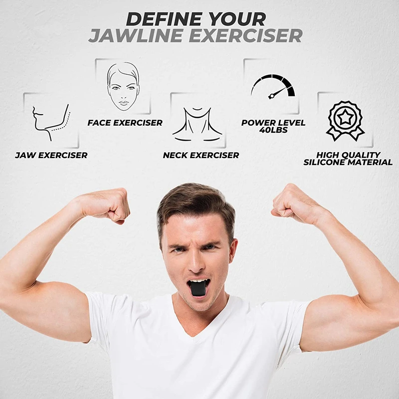 Jawline Exerciser Facial Jaw Muscle Toner Training Fitness Ball Anti-aging Food-grade Silica Face Chin Cheek Lifting Slimming