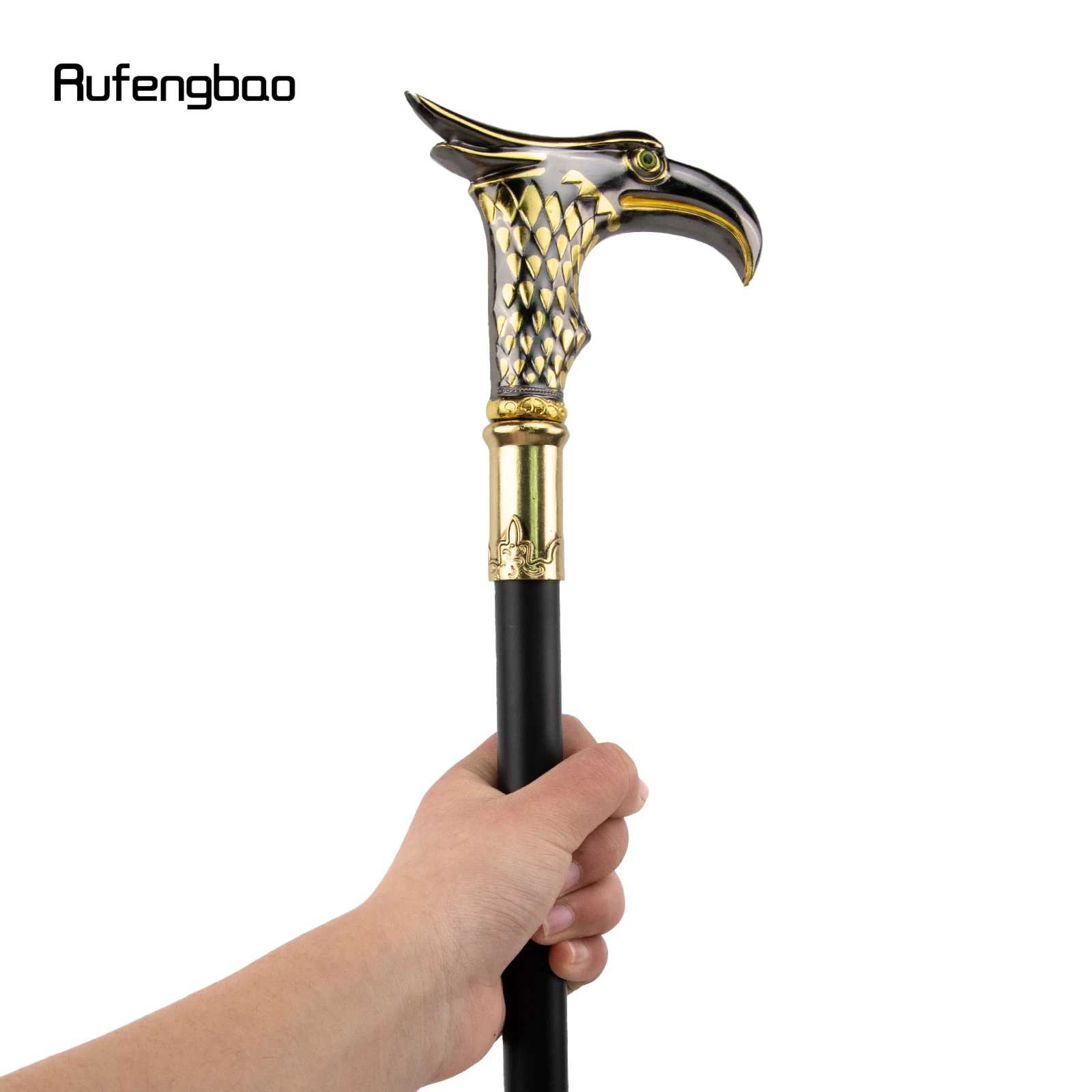 Golden Black Eagle Walking Stick Decorative Vintage Party Fashionable Walking Cane Crosier 36.5 in 6
