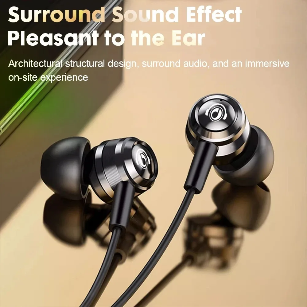 EARDECO Wired HIFI Earphones with Surround Sound & Noise Reduction