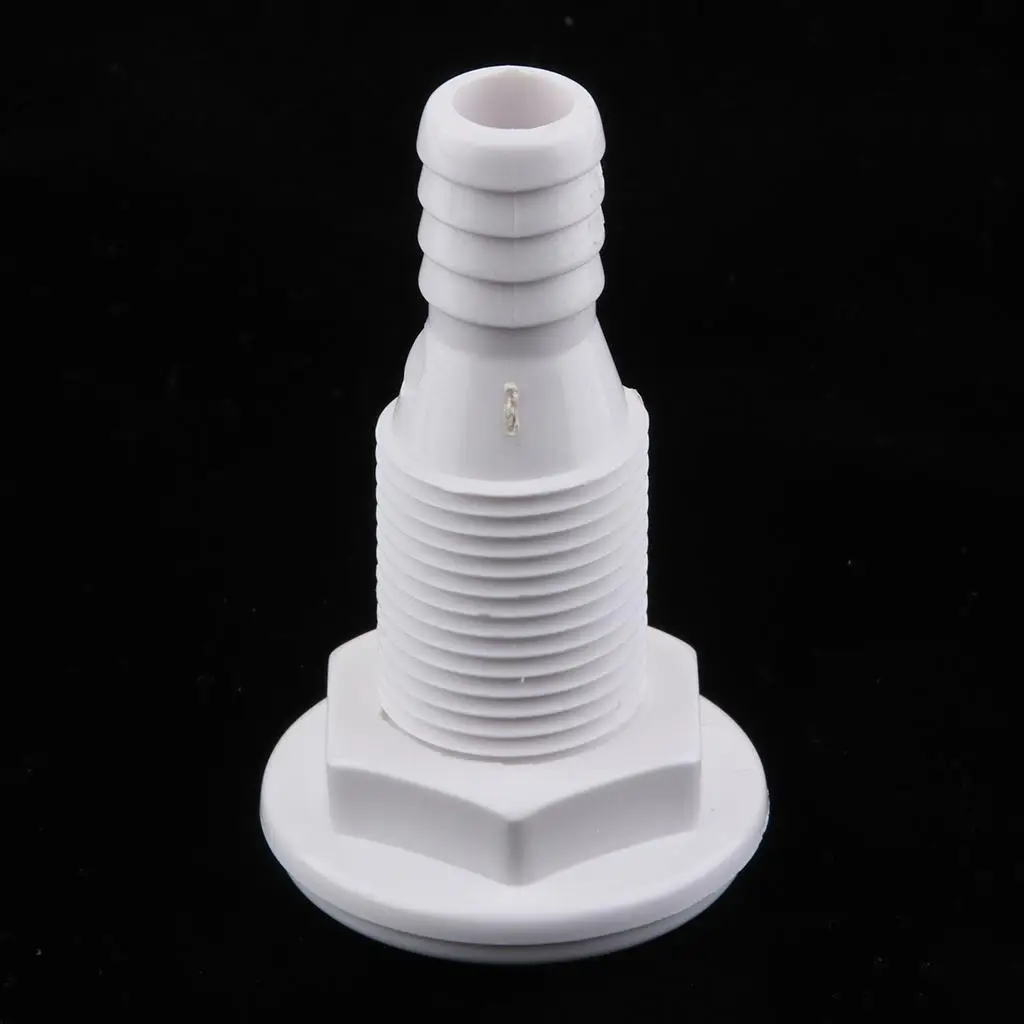 

Marine/Boat Straight Connector Thru Hull Plumbing Fitting for 5/8 Inch Hose