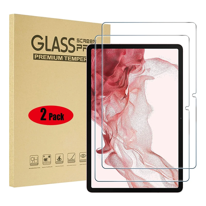 touch pen tablet 2PCS Glass for Samsung Galaxy Tab S8 Plus Screen Protector Protective Film for Samsung Galaxy Tab S8+ 2022 12.4" SM-X800 SM-X806 tablet holder for table