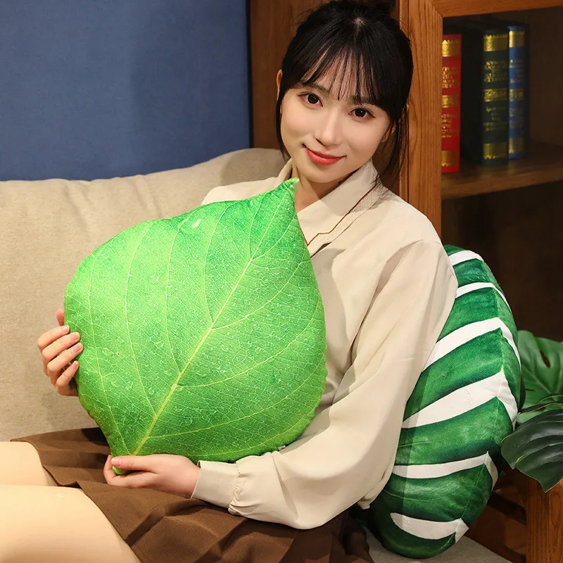 Creative Plant Leaves Plush Toys Maple Leaves Ginkgo Stuffed Dolls Small And Fresh Sofas Cushions Room Decor Exquisite Gifts 3