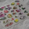 Flowers Blooms 5D Nail Sticker Soft Reliefs Back Glue Tape Nail Sliders 2