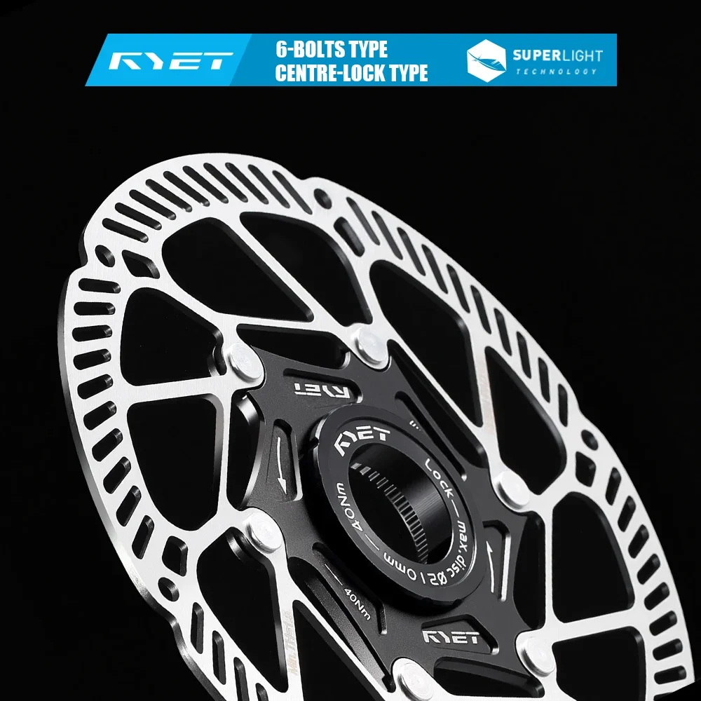 RYET Floating Disc Brake Rotor 140mm 160mm 6-Bolt Center Lock MTB - Image 5