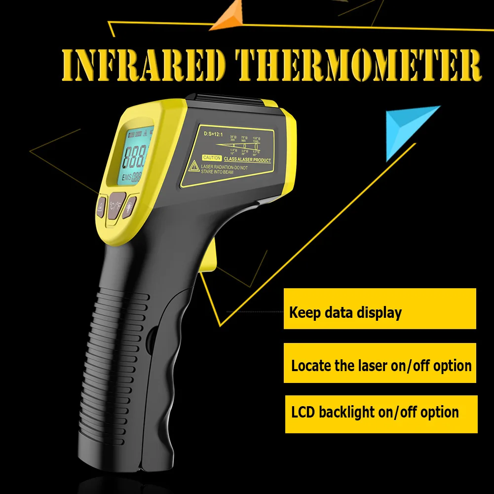 Noncontact Digital Infrared Laser Thermometer