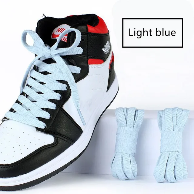 36Colors Flats Shoelaces For Air Force Tennis Shoe Laces Sneaker White Black Canvas Men Women Shoelace Basketball Shoes Strings Light blue