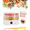 Food Dehydrator,  for Food & Jerky, 280W Meat Dehydrator Machine for Dehydrated Foods w/ 5 Drying Racks White 4