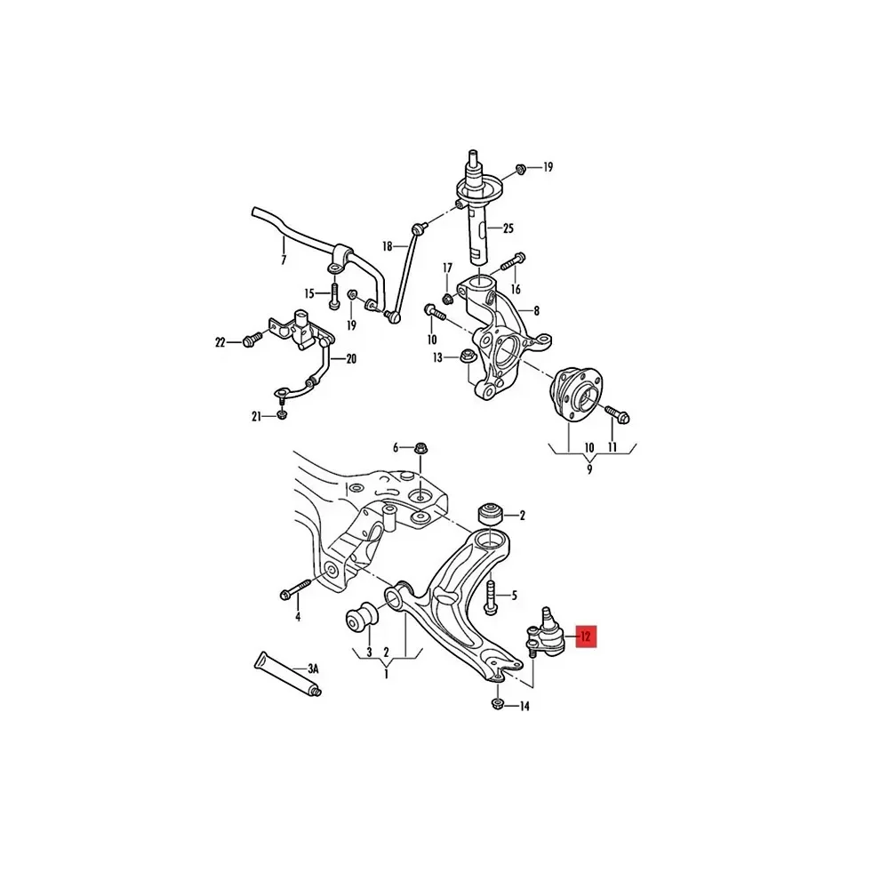 1 set Ball Joint Front Lower Ieft For VW Golf MK5 MK6 2004-2014 Audi Q3 A3 Caddy Octavia Seat 1K0407365C 1K0407366C 1K0 407 366 car suspension parts,atv ball joints