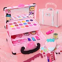 ZK30 Children Makeup Set Simulation Pretend Play Toys Cosmetic Lipstick Nail Polish Bag Educational Toys Birthday Gift for Girls 1