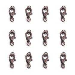 Lobster Clasps and Jump Rings Set - 14mm with 5mm ring (Red Copper)